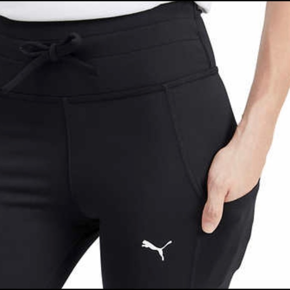 PUMA LADIES CAT LOGO TIGHTS WITH 1 SIDE POCKET BLACK - Picture 4 of 15